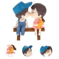 thumbnail image 2 of BRIGHTFUFU 1 par de amantes figuras de pareja estatuas de muñecas adornos de escritorio, 2 of 7