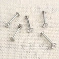 thumbnail image 4 of K-KED 10 PCS/lot Labret Bar Monroe Piercing CZ Zirconia Lip Stud Tragus Body Jewelry-16G 6mm, 4 of 6