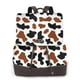 thumbnail image 1 of Disketp Brown Black Cow Mochila de Cuero para Mujer, Bolso de Espalda Antirrobo con Estilo para Viaje, Trabajo y Uso Diario, 1 of 4