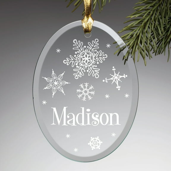 Personalized My Name Glass Ornament