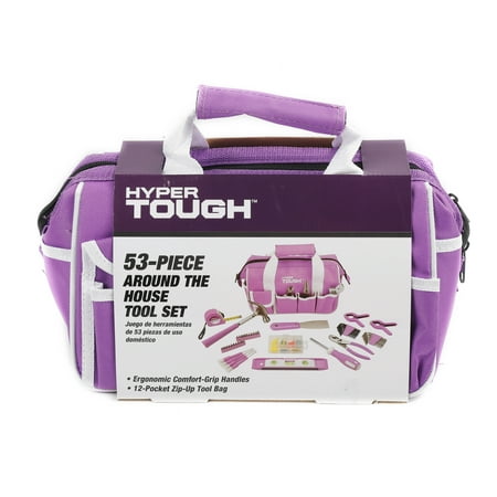 Hyper Tough 53-Piece Home Repair Tool Set, Purple