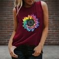 thumbnail image 2 of Graphic Shirt for Women Funny Print Sleeveless Cute Juniors Tops Teen Girl Tee Funny T Shirt, 2 of 4
