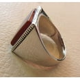 thumbnail image 6 of Red Onyx Mens Ring, Natural Red Onyx Gents Ring, December, Silver Jewelry, 925 Silver Ring, Birthday Gift, Heavy Mens Ring, Arabic Design, Ottoman Style Ring, Christmas, Turkey Mens Signet Ring, 6 of 6