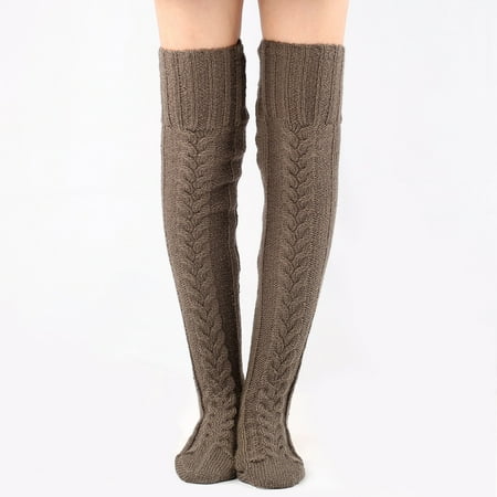 

Christmas Gifts 2022! TMOYZQ Knee Thigh High Socks for Women Autumn And Winter Knitted Knee Length Stockings Women s Lengthened Floor Stockings WOOL Pile Stockings