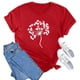 thumbnail image 4 of RKSTN Women's Valentine's Day Cotton T Shirts Oversized Crewneck Valentine Graphic Print Short Sleeve Shirt Pullover Tops Womens Casual Round Neck Plus Size Loose Fits Comfy Summer Baisc Tee Shirts, 4 of 8