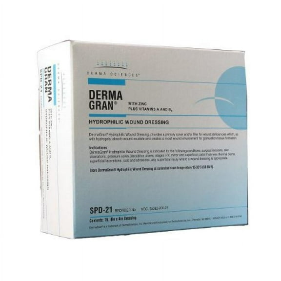 Dermagran B Impregnated Dressing, 4 x 4 Inch, Sterile, 15 Count