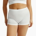 thumbnail image 3 of GlTpooo Women's Plus Size Boxer Briefs Cotton Boyshorts Seamless Stretchy High Waisted Panties Underwear Bottom White 4XL, 3 of 3