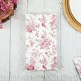 thumbnail image 5 of 100 Floral Guest Napkins Red White Toile Disposable Paper Napkins Flower Bathroom Hand Towels for Tea Party Christmas Bridal Baby Shower Party Supplies (Red), 5 of 16