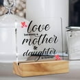 thumbnail image 5 of Mother Gift Mom Gifts From Daughter, Love Between a Mother and Daughter is Forever Desk Decor Acrylic Desk Plaque Sign With Wood Stand Home Office Desk Sign Keepsake Present, 5 of 5