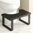 thumbnail image 5 of KeirineCC Wooden Bathroom Toilet Stool Children's Toilet Step Stool Bathroom Footstool Improves Squatting Posture Sturdy And Lasting Suitable For Adults And Children,Black, 5 of 6