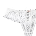 thumbnail image 2 of zuwimk G String Thongs For Women,Women's Blissful Benefits No Muffin Top Cotton Stretch Lace Hipster Panties White,L, 2 of 4