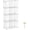 White, variant on 8-Cube Wire Storage Organizer | 24.8"L x12.4"W x48.4"H Modular DIY Metal Grid Shelving for Living Room Office Closet