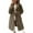 Khaki, variant on ZACPNCV Womens Long Faux Fur Coat Winter Oversized Fluffy Long Sleeve Open Front Lapel Trench Coats Outerwear