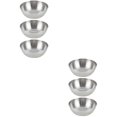 thumbnail image 1 of 6 platos de acero inoxidable para salsa, cuencos para mojar alimentos, plato redondo para condimentos, platillos para aperitivos para restaurante y hogar (plata), 1 of 6