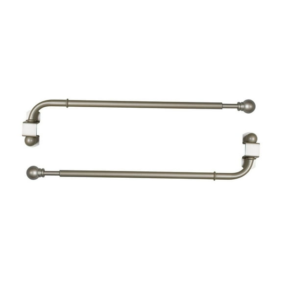 Versailles' Adjustable Ball Finial Swing Arm Rod Set 14in - 24in