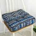 thumbnail image 1 of Nvzi Bohemian Soft Patio Chair Pads Indoor Office Home Kitchen Square Dining Chair Cushion Pillow Blue 18x18x4, 1 of 5