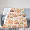 thumbnail image 3 of Capybara Gifts Blanket Throw Blanket Lightweight Cozy Plush Blanket for Bedroom Living Rooms Sofa Couch 50x40, 3 of 6