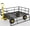 Black frame, yellow handle, yellow hub, variant on Heavy Duty Steel Garden Wagon - 950 lbs Load Capacity - 10" Tires - 180° Rotating Handle - ATV/Tractor Hitch - Black Frame with Yellow Handle & Hub