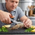 thumbnail image 3 of Herb Scissors Kitchen Scissors Set Anti-Rust Stainless Steel Heavy Duty Food Shears with 5 Blades Chive Cutter Razor Sharp Poultry Shears Seafood Scissors Blade Cover Cooking Brush Dishwasher Safe, 3 of 10
