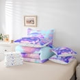 thumbnail image 4 of Erosebridal Princess Mermaid Bed in a Bag Twin size, Dreamy Flower Bed Set, Fish Tail Reversible Bedding Twin Size, Microfiber Room Decor, 7-Piece, 4 of 6