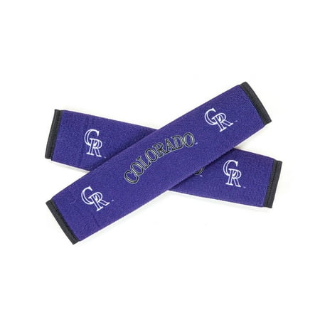 Holda Colorado Rockies Ulti-Suede Seat Belt Pad Two-Piece Set
