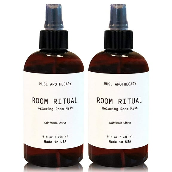 Muse Apothecary Room Ritual - Aromatic and Relaxing Room Mist, 8 oz, Infused with Natural Essential Oils - California Citrus, 2 Pack
