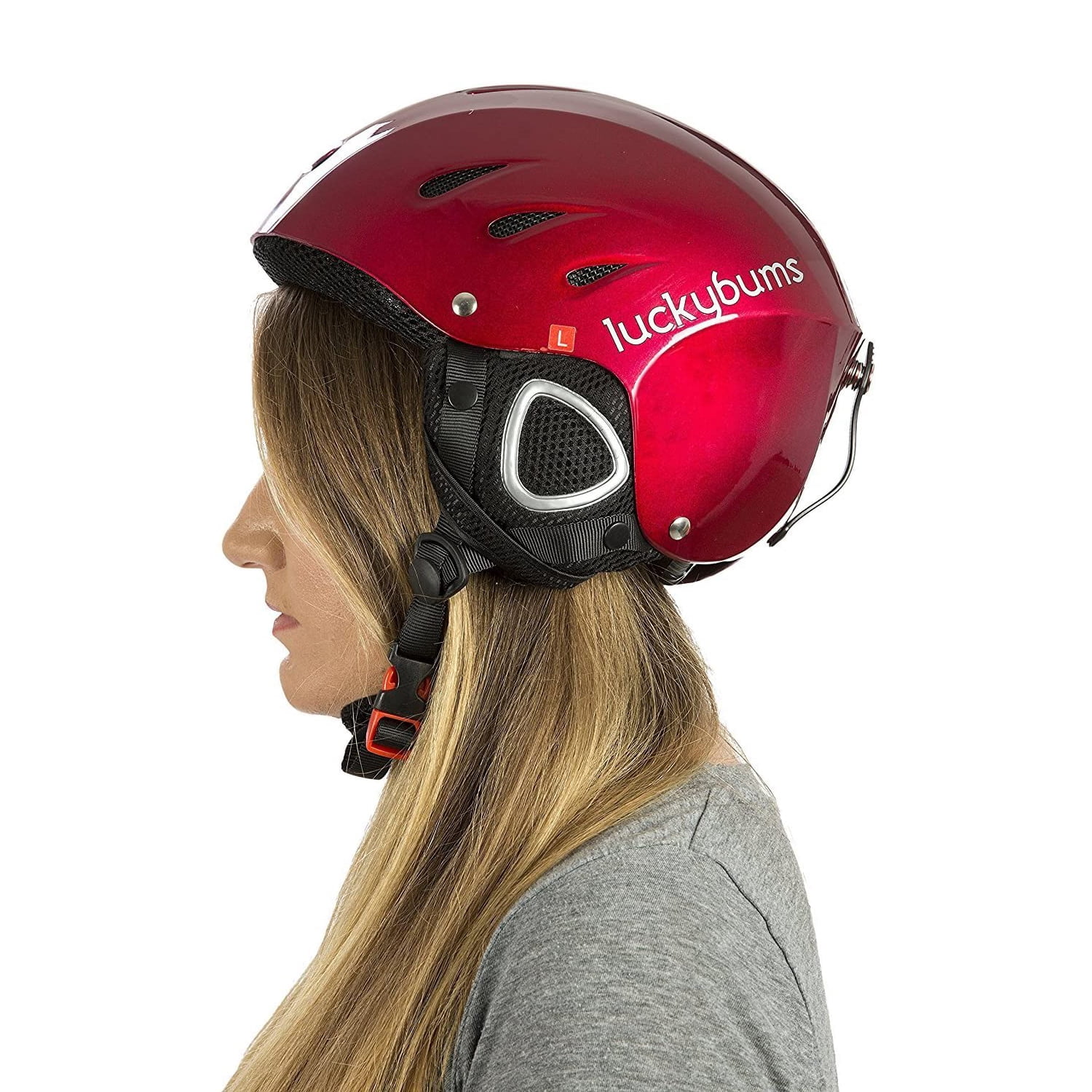Lucky Bums Snow Sport Helmet, Red, Small
