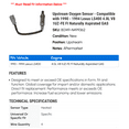 thumbnail image 2 of Upstream Oxygen Sensor - Compatible with 1990 - 1994 LS400 4.0L V8 1UZ-FE FI Naturally Aspirated GAS 1991 1992 1993, 2 of 2