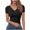 B109 Black women tops clearance under $5, variant on Women Tops under $5! Cagogo Basic Womens V Neck Short Sleeve T Shirt Slim Fit Tees 2025 Summer Y2k Going Out Fitted Tops Sexy Tight Shirts S-XXL