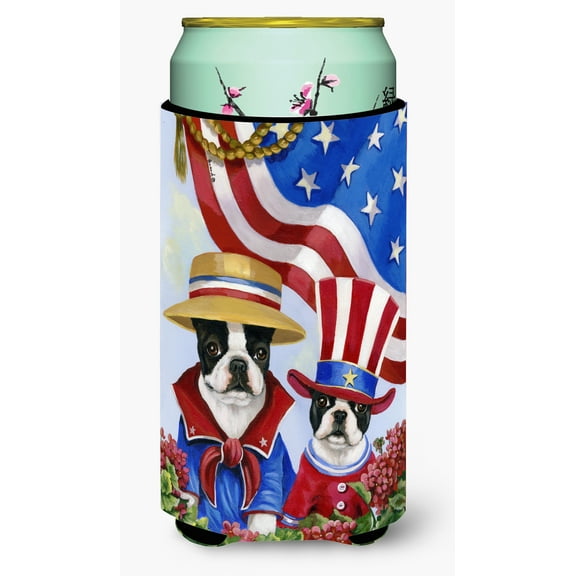 Carolines Treasures Boston Terrier USA Tall Boy Hugger Tall Boy multicolor