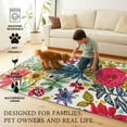 thumbnail image 3 of My Magic Carpet 5x7' Machine Washable Non-Slip Dining Living Room Area Rug, Floral Bloom Multicolor, 3 of 6