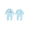 thumbnail image 2 of BemeyourBBs Baby Boy Football Sweatshirt Romper Plaid Rugby Long Sleeve Bodysuit, 2 of 9