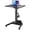 Black, variant on BONTEC Mobile Standing Desk Adjustable Height, Rolling Laptop Cart with Storage Shelf, Hooks, Portable Workstation with Pneumatic Lift, Ergonomic Compact Home Office Desk, White 23.6" x 20.5"