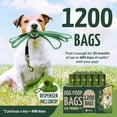 thumbnail image 2 of Bolsas biodegradables para excrementos de perro Reli. Con soporte para 1200 bolsas, color verde, 2 of 8
