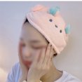 thumbnail image 3 of Paquete de 2 toallas para el cabello, toalla absorbente para secar el cabello, turbante para mujeres y niñas, secado rápido del cabello mágico, 3 of 5