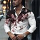 thumbnail image 4 of Camisa de negocios con estampado 3D de mariposas 2024 para hombre, camisa de manga larga con solapa y estampado de mariposas de alta calidad, cómoda y suave para hombre 5XL, 4 of 5