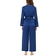 thumbnail image 3 of INSPIRAR CHIC Conjunto de Pijama de Satén para Mujeres con Mangas Largas y Pantalones 2 piezas S Azul, 3 of 5