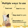 thumbnail image 4 of Multifunctional Footrest PU Leather Stuffed Animal Storage Ottoman, Brown, 4 of 8