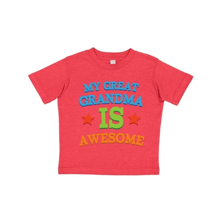 

Inktastic My Great Grandma is Awesome Gift Toddler Boy or Toddler Girl T-Shirt