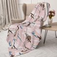 thumbnail image 3 of Fuzoiu Cloud Sloth Print Flannel Throw Blanket,Light Weight Warm Decorative,Throw Blanket Cover for Sofa, Couch, Bedroom,Travel-40"x30", 3 of 6