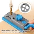 thumbnail image 2 of TFixol Guide de Perceuse Multi-Angle pour Meubles et Armoires - Localisateur de Précision pour Projets DIY, Construction en Plastique Bleu et Gris, Compatible avec Planches de 12-38mm, 2 of 6