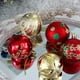 thumbnail image 5 of Artículos decorativos, adornos navideños, juego de bolas navideñas de 6 cm, 40 unidades, bolas de plástico galvanizadas pintadas en rojo dorado, adornos navideños para exteriores, decoraciones navideñ, 5 of 5
