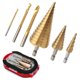 thumbnail image 4 of Juego de 6 Brocas Escalonadas para , Fresa de Titanio de 4-12, 4-20, 4-32 mm, 3, 6 y 8 mm para Carpintería, Abridor de Agujeros de Núcleo Metálico., 4 of 5