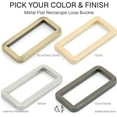 thumbnail image 3 of CRAFTME STUDIO 1 Inch Metal Flat Rectangle Rings Buckle for Bag, Belt and Strap Heavy Duty Loop with Quality Finish, 6 Pack (Brushed Brass) VTLP, 3 of 7