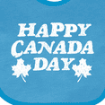 thumbnail image 4 of Inktastic Happy Canada Day with Distressed Maple Leaves Boys or Girls Baby Bib, 4 of 4