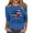 Blue, variant on Women's 250th America Anniversary Casual Printed Crew Neck T-Shirt USA Flag Tee 250 Years of Freedom Shirt