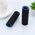 thumbnail image 2 of EeaseMX empuñaduras de manillar para bicicleta de carreras, motocicleta, de esponja, antideslizantes (azul y negro), 2 of 7