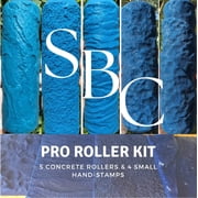 Concrete Texture Rollers-Best masonry texture roller Pro Kit-5 Rollers, 4 Stamps-Use For Forming Concrete Into Realistic Stone Textures