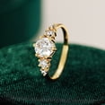 thumbnail image 3 of Sparkling 1ct D Color VVS1 Moissanite Engagement Gold Plated Rings for Women-925 Sterling Silver Wedding Band Jewelry Gift, 3 of 7