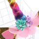 thumbnail image 3 of Traje de cumpleaños para niña, diadema de cuerno con purpurina dorada, accesorio para la cabeza de flores para decoración de fiesta, disfraz MFZFUKR CPB-DE-LYY857-4, 3 of 5